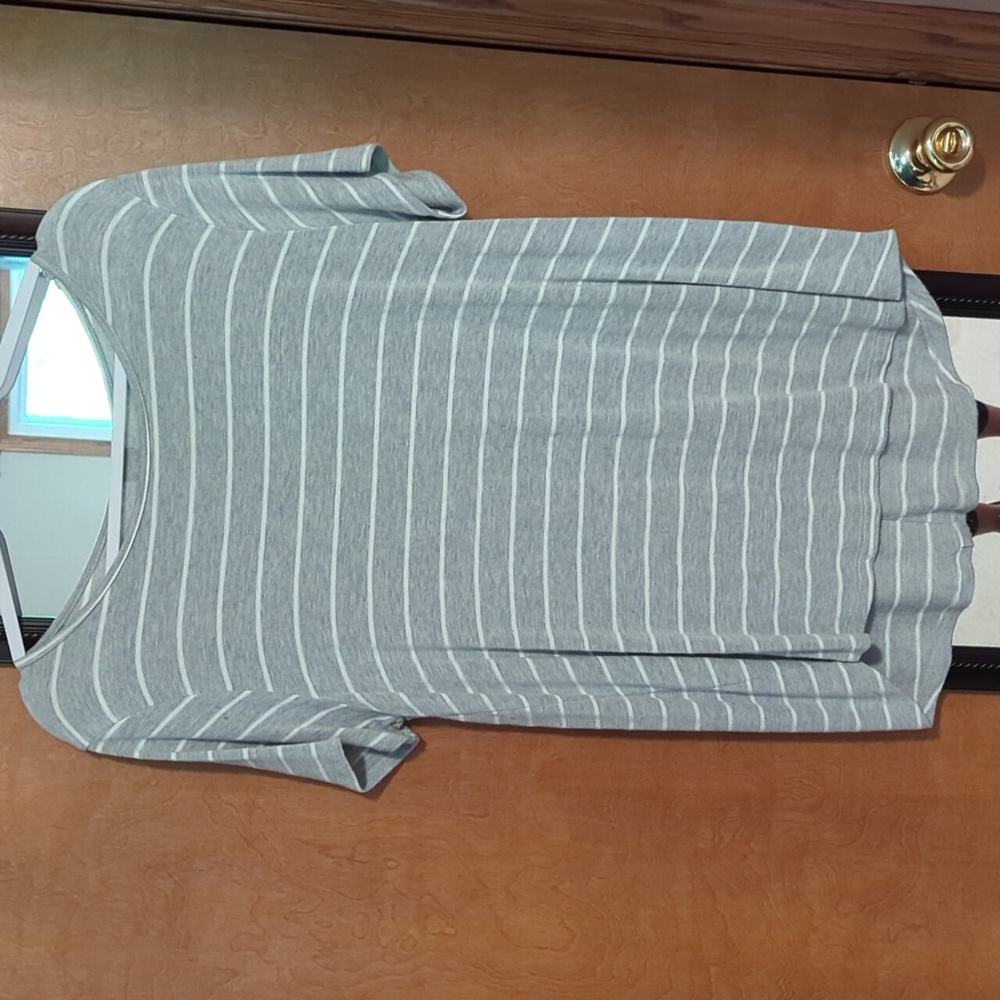 Pink clover Gray blouse